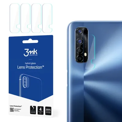 Produktbild von 3mk Hybridglas Lens Protection für Realme 7 Kamera Objektiv Kameralinse 0,16mm 6H (4 Stück)