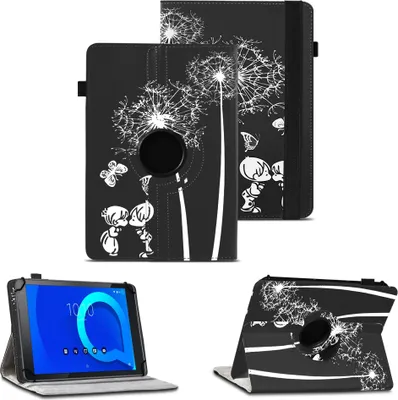 Produktbild von Tablet Tasche für Alcatel 3T 10 Hülle Schutzhülle Cover 360° Drehbar Schutz CaseFarben:Motiv 12