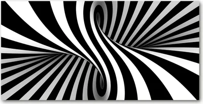 Produktbild von Tulup Glas-Bild -140x70- Wandkunst Dekorative Wand für Küche & Wohnzimmer - Kunst: modern & klassisch - Wirbel - Schwarzweiß
