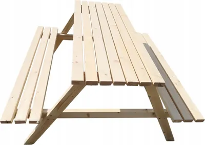 Image de Banc de jardin Table de pique-nique Meubles de jardin en bois Ensemble table et banc 145x145