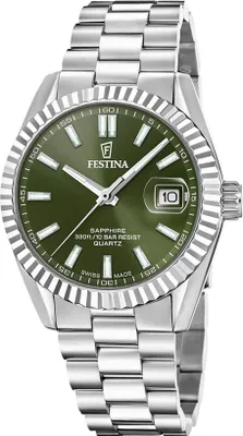 Produktbild von Festina F20084/C Herrenuhr Stahl/Grün mit Saphirglas