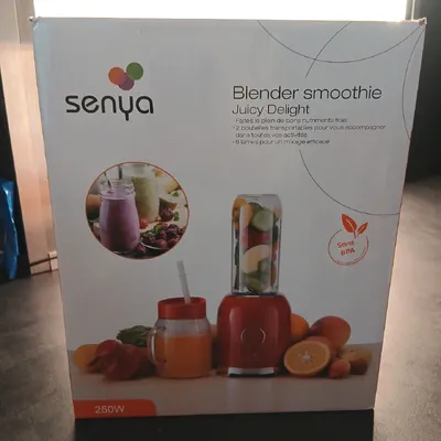 Produktbild von SENYA SYCP-M025 Standmixer, Kunststoffgehäuse, 250 Watt, 0,6 l Behälter, Becher mit Trinkdeckel
