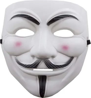 Produktbild von Halloween Maske mit Schnurrbart "Anonimus"