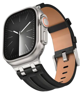 Immagine prodotto di Cinturino per smartwatch in ecopelle per Apple Watch 49, 46, 45, 44 mm con fibbia in acciaio inossidabile