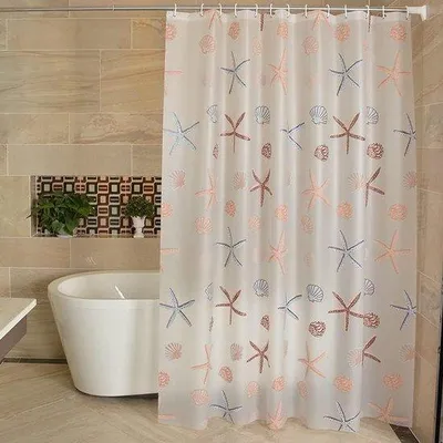 Image de Élégante serviette de douche en PEVA, 180 x 180 cm, avec crochet