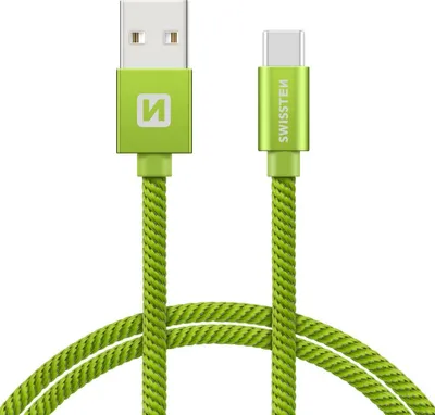 Image de Swissten Textile Universal Quick Charge 3.1 Câble de données et de charge USB-C 1,2 m