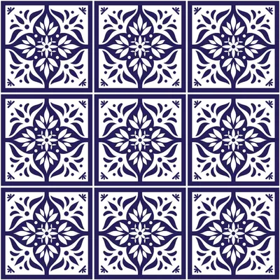 Produktbild von Selbstklebende Fliesenaufkleber für Küche und Bad – 9 Josefa Azulejos Fliesenaufkleber – 9 Aufkleber 20 x 20 cm