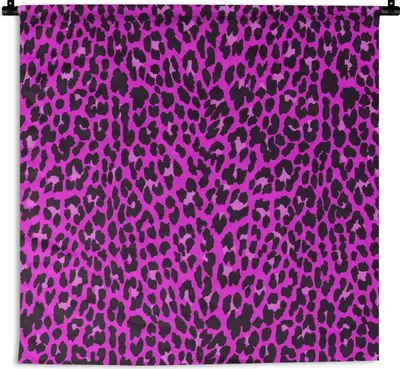 Produktbild von MuchoWow® Wandteppich Wandbehang Leopardenmuster - Muster - Rosa 150x150 cm Tapisserie Dekoration Wandtuch - Wohnaccessoires - Modernes