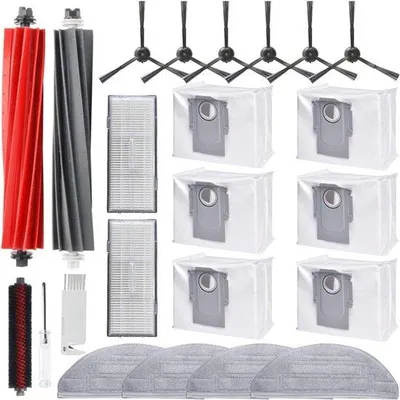 Image de Accessoires pour l'aspirateur Roborock S8 Pro ULTRA : filtre, brosses latérales et kit de brosses principales - Kit de 23 pièces