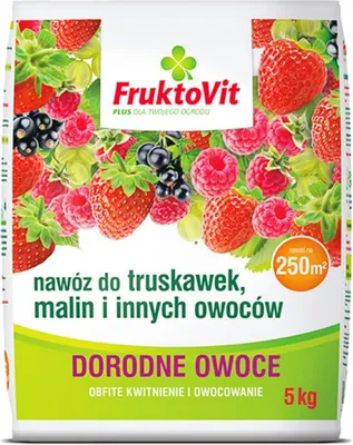 Zdjęcie produktu dla nawóz Fruktovit do truskawek, malin i innych owoców worek 5kg