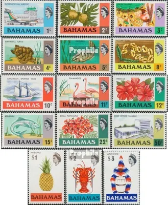 Produktbild von Briefmarken Bahamas 1971 Mi 318-332 (kompl.Ausg.) postfrisch Flora