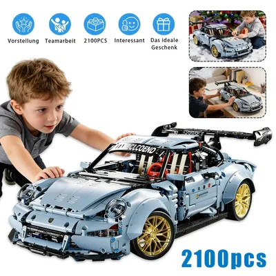 Produktbild von 2100Pcs Bausteine Bausatz Modellauto Sammelbares Sammlerstück für Jugendliche