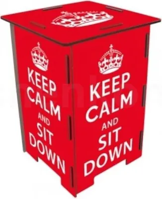 Zdjęcie produktu dla Werkhaus Photohocker SH8267 Keep Calm 295 x 295 x 420 mm