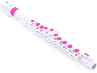 jFlute 2.0 Querflöte, Weiß/Rosa, 2,5 Oktaven, C, Kunststoff
