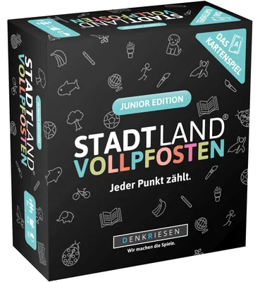 Produktbild von DENKRIESEN - STADT LAND VOLLPFOSTEN - Das Kartenspiel - Junior Edition