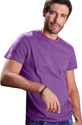 Obrázek produktu pro Jednoduché pánské tričko, 100% bavlna, bez potisku, jednobarevné, 160 g/m2, barva fialová, velikost 2XL