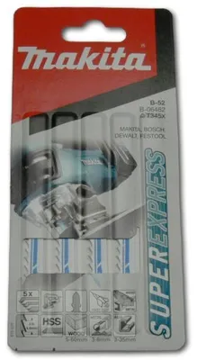 Obrázek produktu pro Makita B-06482, Vysokorychlostní ocel (HSS), 7,3 cm, 5 kusů