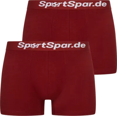 Produktbild von L SPSP-91|Sportspar.de Herren "Double Sparbuchse" Boxershorts 2er-Pack weinrot