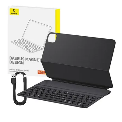 Zdjęcie produktu dla Etui z klawiaturą Baseus Brilliance Series na iPad Pro 12.9'' (2022/2021/2020/2019) + kabel USB-C - czarne