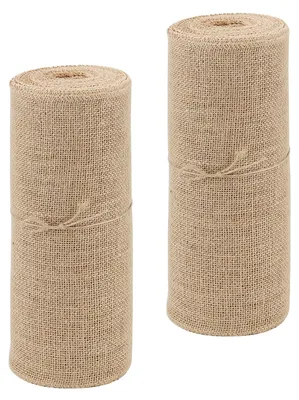 Jute Stoff Rolle 30 cm x 10 m, 2 Rollen, Naturfaser