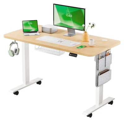 Zdjęcie produktu dla Stół biurowy z regulowaną wysokością - zakres regulacji wysokości: 72-120 cm - blat: 120x60 cm