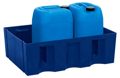 Produktbild von PE-Auffangwanne für 60-Liter-Fässer | Auffangvolumen 60 l | Boden- / Paletten-Wanne | ohne Gitterrost