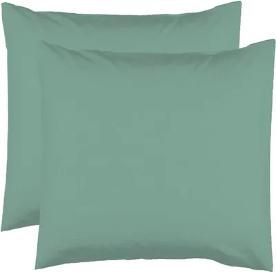 Productafbeelding van 2 kussenslopen 63 x 63 cm, lindegroen, 100% katoen, draaddichtheid 57
