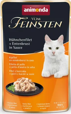 Produktbild von animonda Vom Feinsten MIT HÜHNCHENFILET + ENTENBRUST IN SAUCE, Adult, Huhn, Ente, 50 g, Getreidefrei