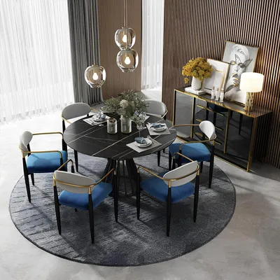 Produktbild von Esszimmer Set Esstisch 6x Stuhl Garnitur Tisch Gruppe 7tlg. Set Komplett Sets