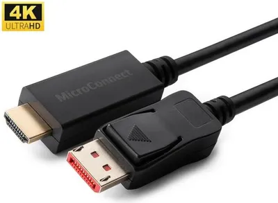 Produktbild von Microconnect MC-DP-HDMI-0504K, 0,5 m, DisplayPort, HDMI, Stecker, Stecker, Gerade