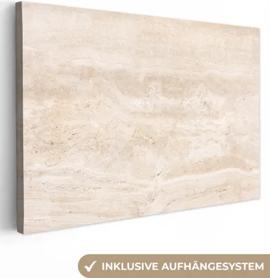 Produktbild von MuchoWow® - Leinwandbilder - Marmor - Steine - Sand - Textur, Wandbild, Wanddeko Bilder Wohnzimmer, 60x40cm