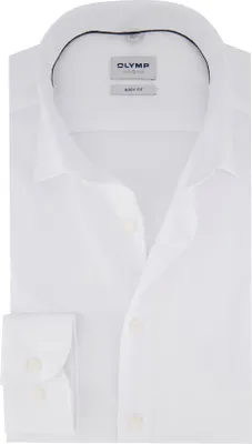 Produktbild von Olymp Hemd weiß unifarben Slim Fit Baumwolle