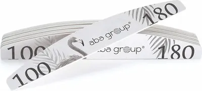 Image de Kit de limes à ongles professionnelles Aba Group, limes double face pour ongles en gel, forme demi-lune, grain 100/180, épaisseur 2 mm, 10 pièces