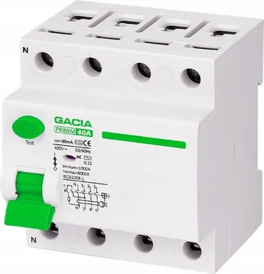 Immagine prodotto di GACIA | Interruttore Differenziale 40A 4P 30mA - Compatto - Protezione Sicura - Installazione Facile
