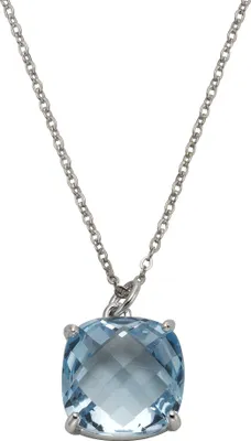 Produktbild von Zeeme Gemstones Halskette Silber 925 rhodiniert 45cm lang mit Blautopas (beh.)
