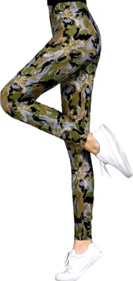 Produktbild von Stylische Camouflage-Leggings in Grün/Blumen KP34921