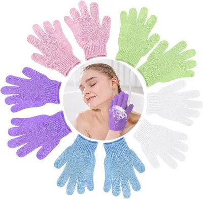 Produktbild von 10 Stück Exfolia Hocker für den Körper - Peeling Duschschimmer Handschuhe