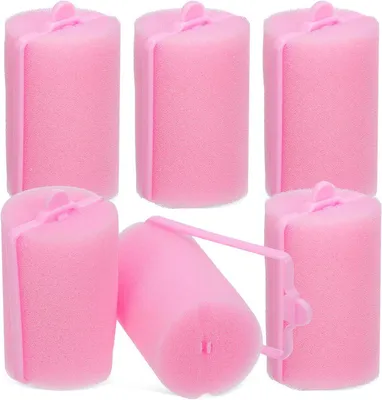 Produktbild von 6 weiche Schwamm-Lockenwickler für sanftes Haarstyling ohne Hitze, mit angenehmem Tragegefühl für Ponyfrisuren und Frisuren über Nacht