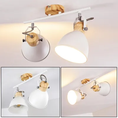 Produktbild von Verago »Verago« Deckenlampe aus Metall in Weiß/Holzoptik