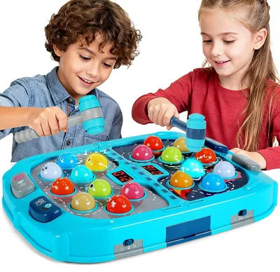 Productafbeelding van Spel voor Kinderen - Interactief Hamerspeelgoed met Licht & Geluid - PK-modus met 2 Hamers - Educatief Hamerspel voor Kinderen van 3 - 8 Jaar