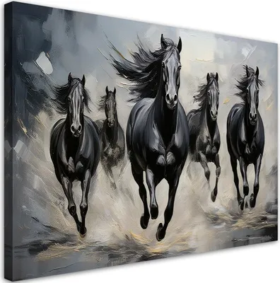 Produktbild von Leinwandbild Tiere Schwarz 90x60 Feeby Schwarz bild für die wand bereit zum aufhängen