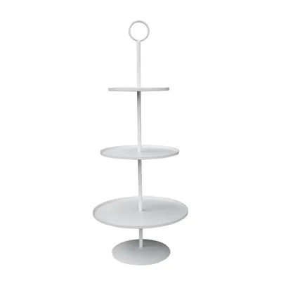 Produktbild von Etagere SIMPLE weiß matt schlicht modern H60,5cm Metalletagere