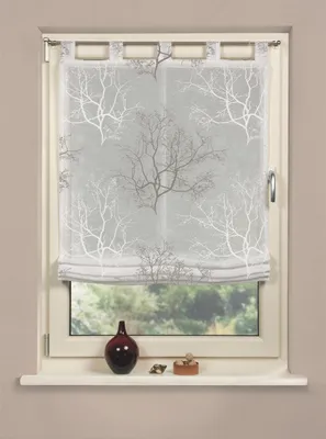 Produktbild von Home Wohnideen Schlaufenrollo Batist Bedruckt 140 x 10 cm Grau