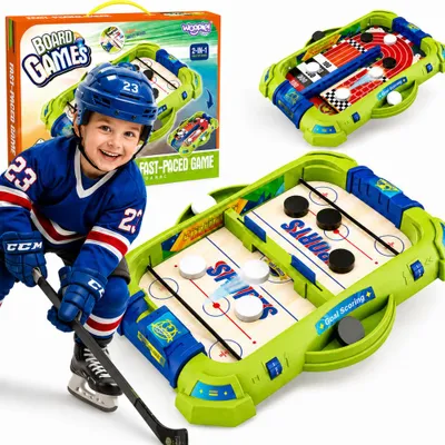 Productafbeelding van Woopie 2-in-1 mini-hockeyrace-arcadespel
