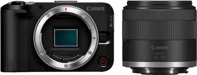 Produktbild von Canon EOS R50V + RF-S 14-30mm f/4-6.3 IS STM PZ Kit MILC 24,2 MP CMOS 6000 x 4000 Pixel Schwarz