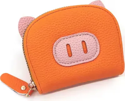 Obrázek produktu pro Oranžová peněženka Pig pro děti - Veselý design KP35871