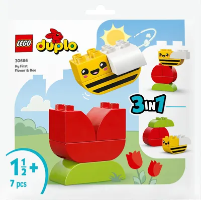Image de LEGO DUPLO Ma Première Fleur et Abeille 30686 Jeux de Construction pour Enfants dès 1 an