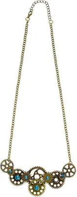Image de collier Gearpunk femme bronze