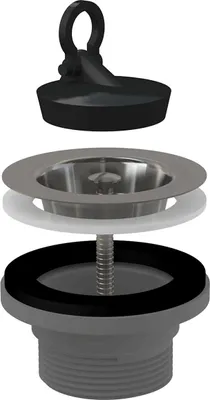Produktbild von Alcadrain Ablaufventil für Spülbecken 6/4" mit einem Edelstahlgitter DN70 ECO