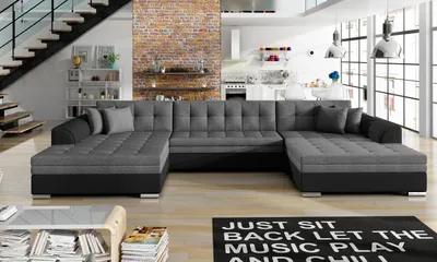 Produktbild von Ecksofa Couchgarnitur Vento mit Schlaffunktion – Großzügige Wohnlandschaft in U-Form